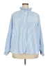 Pomander Place Stripes Blue Long Sleeve Blouse Size XXXL - photo 1