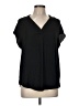 Maison d' Amelie 100% Polyester Black Short Sleeve Blouse Size M - photo 1