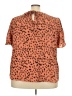 Papermoon 100% Polyester Orange Short Sleeve Blouse Size 3X - photo 2