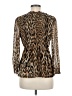 Assorted Brands Animal Print Brown Long Sleeve Blouse Size M - photo 2