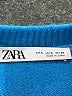Zara Solid Blue Pullover Sweater Size S - photo 7