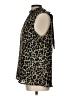 Gibson 100% Polyester Animal Print Brown Sleeveless Blouse Size L - photo 5