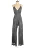 Halston Heritage 100% Polyester Metallic Silver Jumpsuit Size XS - photo 1