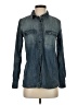 MNG Blue Long Sleeve Button-Down Shirt Size XS - photo 1