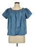 Joie 100% Cotton Blue Short Sleeve Blouse Size L - photo 1