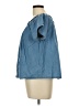 Joie 100% Cotton Blue Short Sleeve Blouse Size L - photo 5