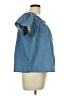 Joie 100% Cotton Blue Short Sleeve Blouse Size L - photo 4