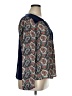 Black Rainn Paisley Blue Long Sleeve Blouse Size XL - photo 4