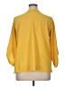 Adrienne Vittadini Polka Dots Yellow 3/4 Sleeve Blouse Size XL - photo 2
