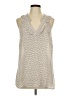 CAbi 100% Polyester Ivory Sleeveless Blouse Size L - photo 1