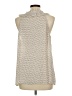 CAbi 100% Polyester Ivory Sleeveless Blouse Size L - photo 2