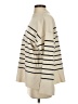 Zara Stripes Ivory Turtleneck Sweater Size S - photo 5