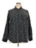 Torrid Polka Dots Black 3/4 Sleeve Button-Down Shirt Size 2X Plus (2) - photo 1