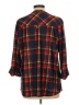 N Touch Plaid Red 3/4 Sleeve Blouse Size L - photo 2