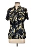 Como Print Gold Short Sleeve Blouse Size L - photo 1