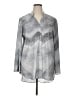 Joan Vass 100% Polyester Gray Long Sleeve Blouse Size XL - photo 1