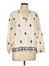 Zara 100% Polyester Ivory 3/4 Sleeve Blouse Size L - photo 1