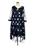 Flycurvy 100% Polyester Stars Blue Cocktail Dress Size 3X - photo 1
