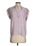 Current Air 100% Polyester Purple Short Sleeve Blouse Size S - photo 1