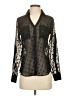Express 100% Polyester Polka Dots Black Long Sleeve Blouse Size XS - photo 1