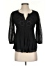 Leifnotes 100% Polyester Black 3/4 Sleeve Blouse Size 2 - photo 1