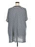 Roaman's Stripes Blue Short Sleeve T-Shirt Size 4X (34/36) - photo 2