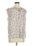 Ann Taylor LOFT Outlet 100% Polyester Polka Dots Ivory Sleeveless Blouse Size M - photo 1