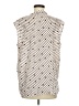 Ann Taylor LOFT Outlet 100% Polyester Polka Dots Ivory Sleeveless Blouse Size M - photo 2
