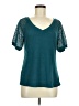 Merokeety 100% Polyester Teal Short Sleeve Top Size M - photo 1