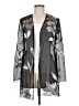 Alex Evenings 100% Silk Gray Black Kimono Size 8 - photo 1
