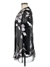 Alex Evenings 100% Silk Gray Black Kimono Size 8 - photo 5