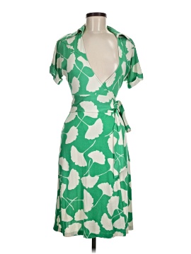 slim fit dress slacks Diane von Furstenberg black and green black print wrap dress - BOPF