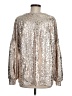 Adrienne Metallic Silver Pullover Sweater Size M - photo 2