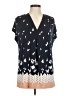 Max Studio Blue Short Sleeve Top Size M - photo 1