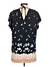 Max Studio Blue Short Sleeve Top Size M - photo 2