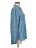 Tinsel 100% Lyocell Polka Dots Blue Long Sleeve Button-Down Shirt Size M - photo 4