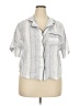 Assorted Brands 100% Cotton Stripes Silver Short Sleeve Button-Down Shirt Size XXL - photo 1