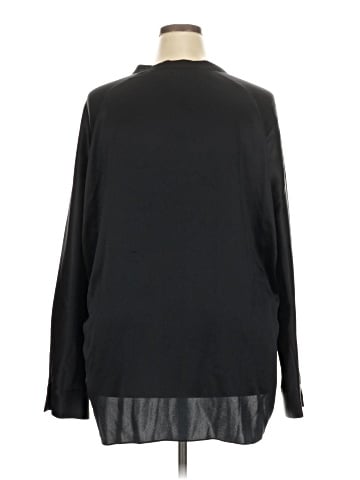 Vince. Long Sleeve Silk Top (view 2)