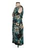 Connected Apparel Print Teal Cocktail Dress Size 4 (petite) - photo 5