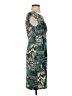 Connected Apparel Print Teal Cocktail Dress Size 4 (petite) - photo 4