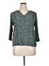 Monday Fun 100% Rayon Green 3/4 Sleeve Blouse Size 1X - photo 1