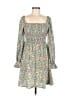 Unbranded 100% Polyester Floral Teal Casual Dress Size M - photo 1