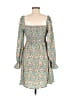 Unbranded 100% Polyester Floral Teal Casual Dress Size M - photo 2