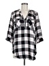 Torrid Plaid Gray 3/4 Sleeve Button-Down Shirt Size Med Plus (00) - photo 1