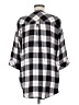 Torrid Plaid Gray 3/4 Sleeve Button-Down Shirt Size Med Plus (00) - photo 2