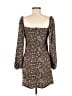 Topshop Animal Print Brown Cocktail Dress Size 6 - photo 2