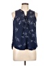 Temt 100% Polyester Blue Sleeveless Blouse Size 12 - photo 1