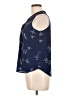 Temt 100% Polyester Blue Sleeveless Blouse Size 12 - photo 5