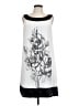 Connected Apparel 100% Polyester Graphic White Casual Dress Size 12 - photo 1