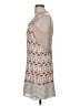 Alysi 100% Silk Print Gray Casual Dress Size 6 - photo 5